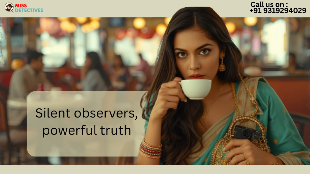 Female detective conducting an extramarital affair investigation in Hyderabad