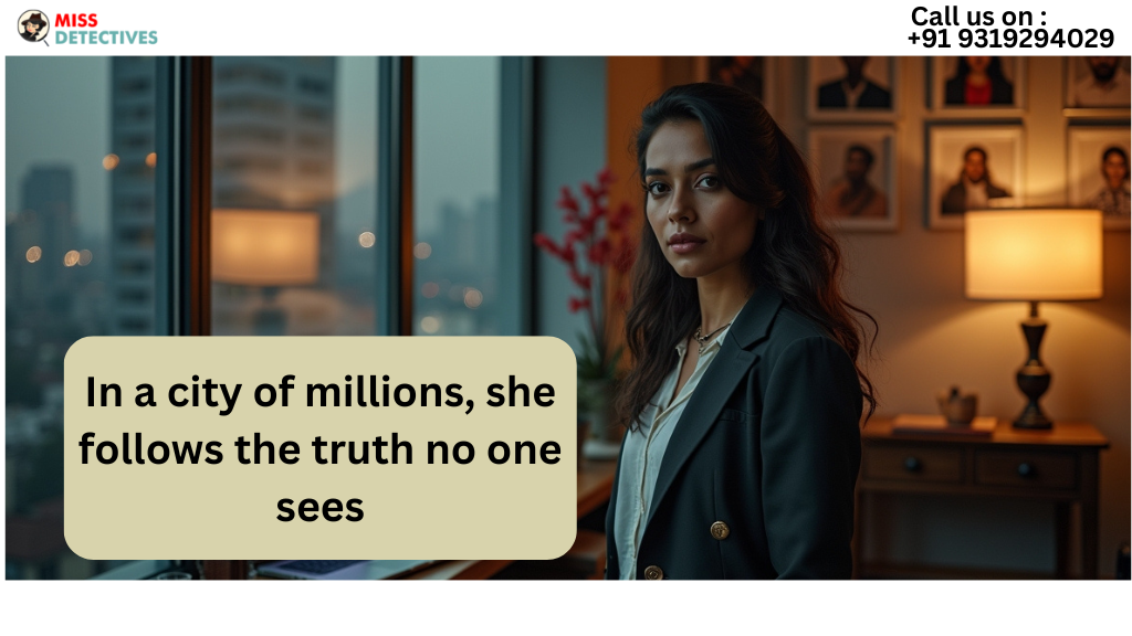 Women private detective for missing person in Mumbai using technology to trace clues.