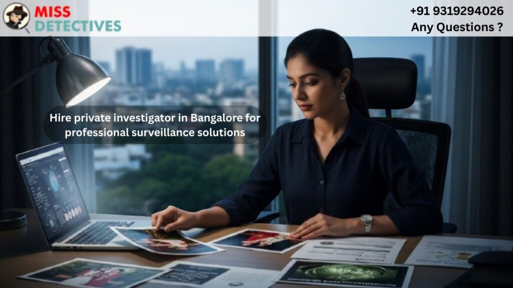 Detective doing night surveillance — hire private investigator in Bangalore