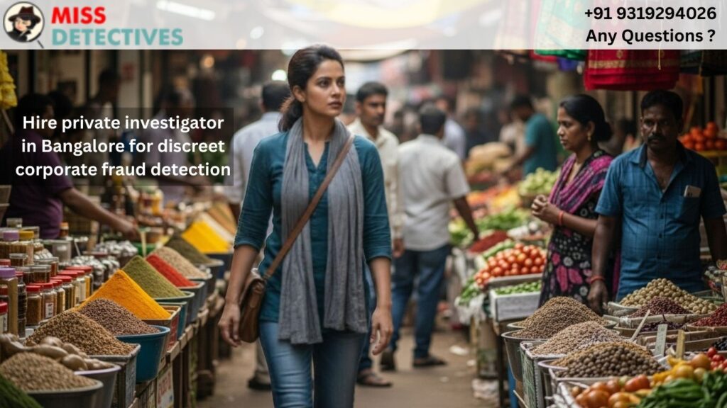 Undercover detective in Bangalore market — hire private investigator in Bangalore