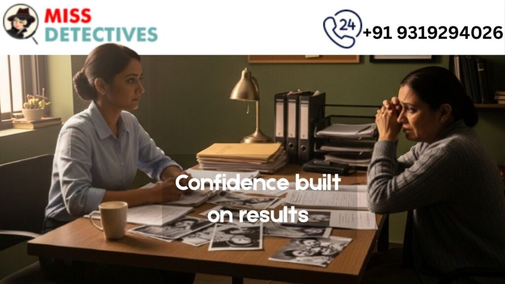 Detective agency meeting with distressed client about Missing Person Investigation Bangalore