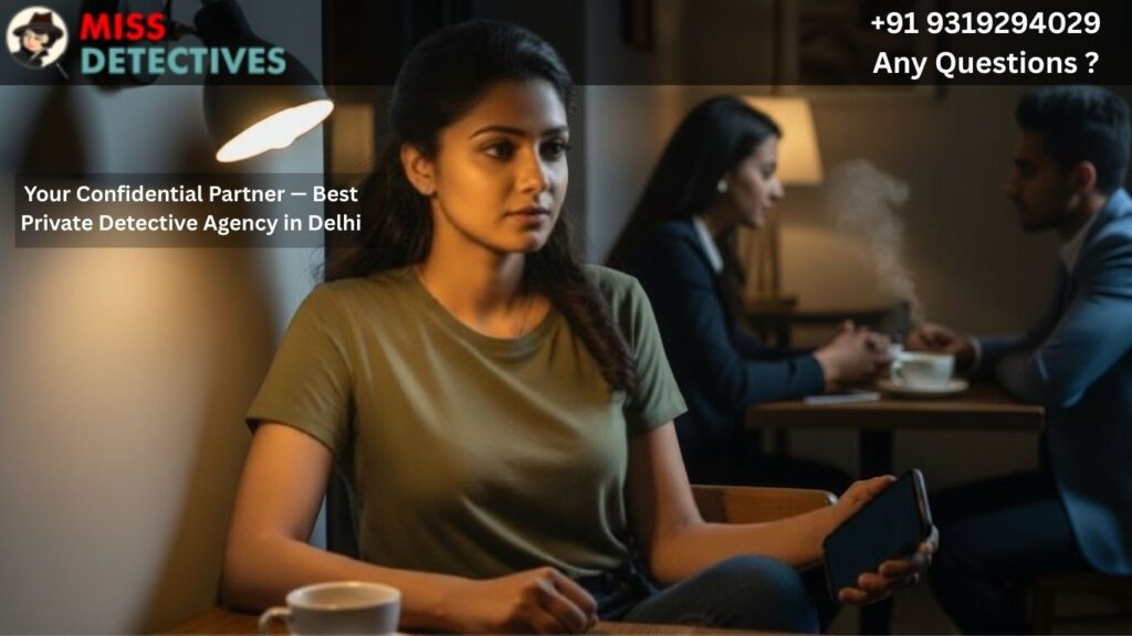 Detective capturing photographic evidence for the Best private detective agency in Delhi