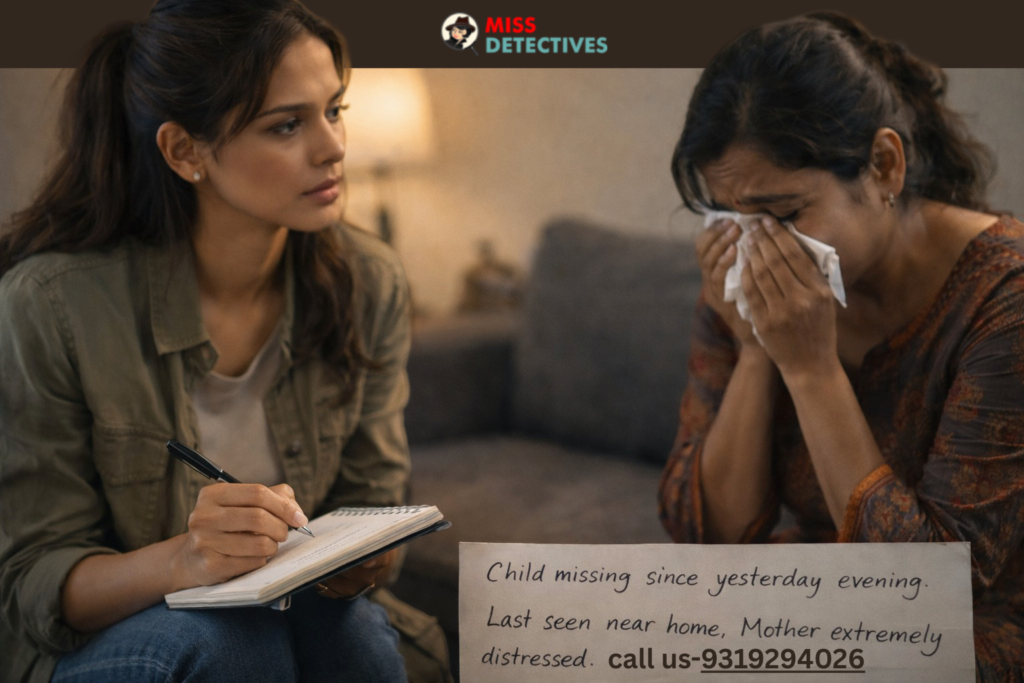 Sensitive missing person investigation supported by compassionate detective services in Jaipur for distressed families