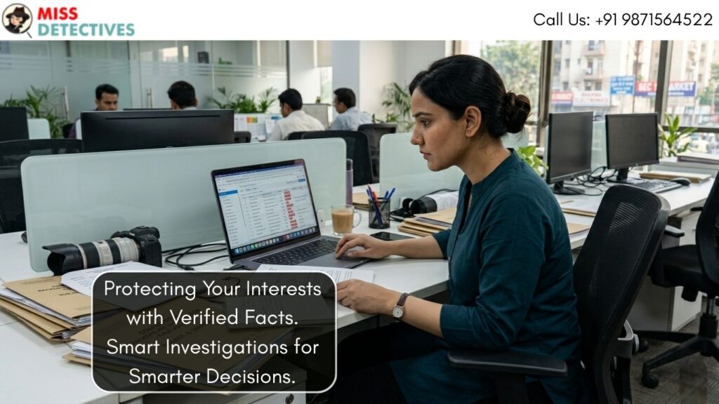 Detective Agency in Noida investigator conducting a detailed background verification process.