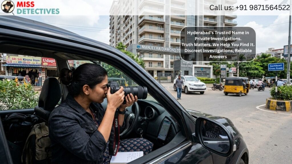 Leading private investigator in Hyderabad offering confidential surveillance and evidence collection services.