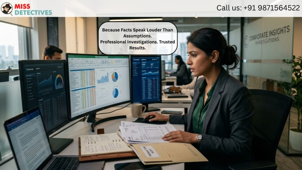 A Top private investigator in Mumbai conducting professional employee verification for businesses. Our private detective in Mumbai helps organizations reduce hiring risks through thorough background investigations.